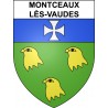 Pegatinas escudo de armas de Montceaux-lès-Vaudes adhesivo de la etiqueta engomada