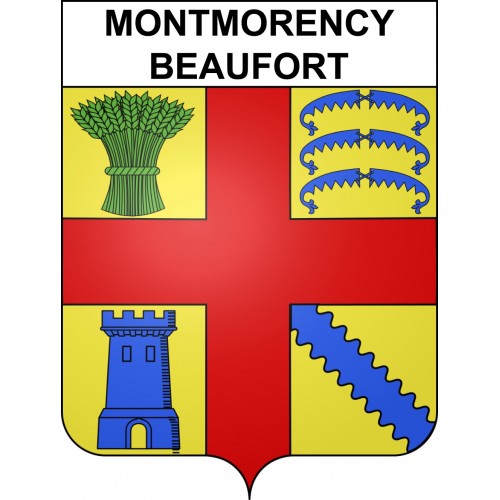 Pegatinas escudo de armas de Montmorency-Beaufort adhesivo de la etiqueta engomada