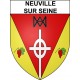 Neuville sur Seine 10 ville sticker blason écusson autocollant adhésif