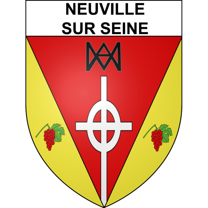 Neuville sur Seine 10 ville sticker blason écusson autocollant adhésif