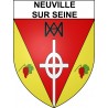 Pegatinas escudo de armas de Neuville sur Seine adhesivo de la etiqueta engomada