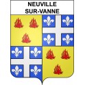 Pegatinas escudo de armas de Neuville-sur-Vanne adhesivo de la etiqueta engomada