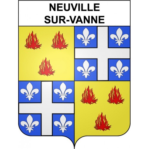 Neuville-sur-Vanne 10 ville sticker blason écusson autocollant adhésif