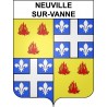 Pegatinas escudo de armas de Neuville-sur-Vanne adhesivo de la etiqueta engomada