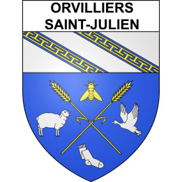 Orvilliers-Saint-Julien Sticker wappen, gelsenkirchen, augsburg, klebender aufkleber