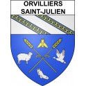 Orvilliers-Saint-Julien 10 ville sticker blason écusson autocollant adhésif