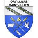 Stickers coat of arms Orvilliers-Saint-Julien adhesive sticker