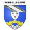 Pont-sur-Seine 10 ville sticker blason écusson autocollant adhésif