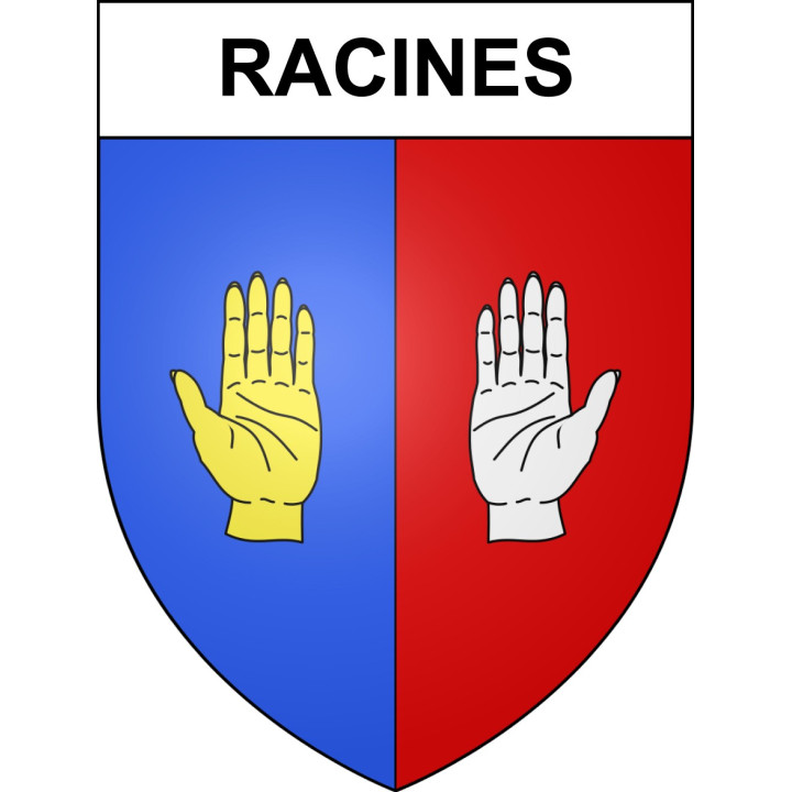 Racines Sticker wappen, gelsenkirchen, augsburg, klebender aufkleber
