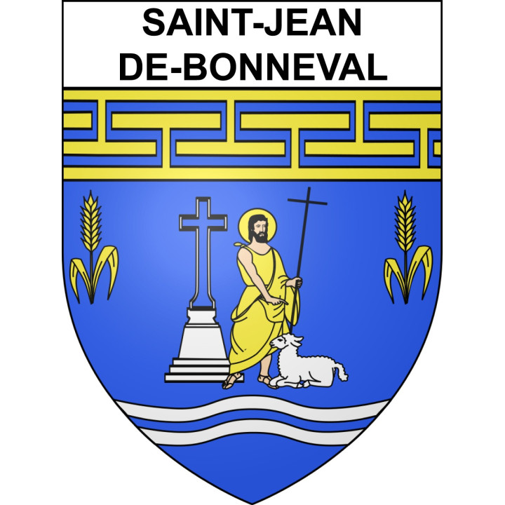 Stickers coat of arms Saint-Jean-de-Bonneval adhesive sticker