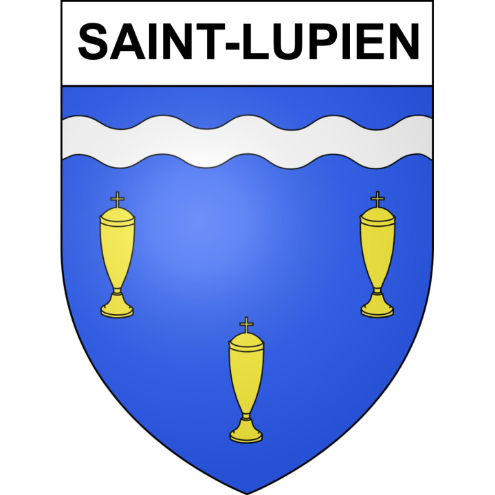 Saint-Lupien Sticker wappen, gelsenkirchen, augsburg, klebender aufkleber