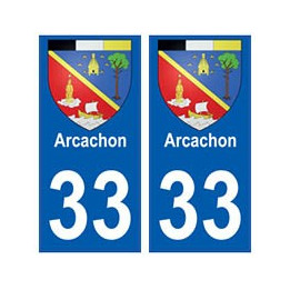 33 Arcachon blason  ville sticker autocollant plaque