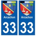 33 Arcachon wappen stadt sticker aufkleber platte