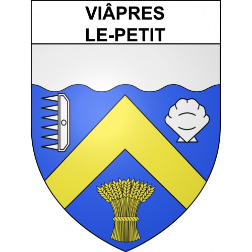 Pegatinas escudo de armas de Viâpres-le-Petit adhesivo de la etiqueta engomada