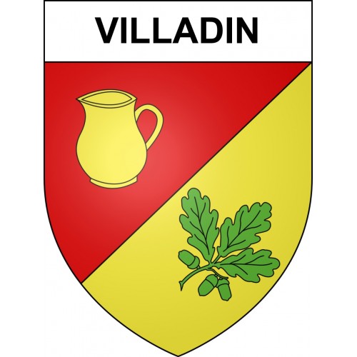 Pegatinas escudo de armas de Villadin adhesivo de la etiqueta engomada