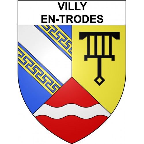 Stickers coat of arms Villy-en-Trodes adhesive sticker