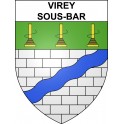 Stickers coat of arms Virey-sous-Bar adhesive sticker