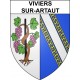 Pegatinas escudo de armas de Viviers-sur-Artaut adhesivo de la etiqueta engomada