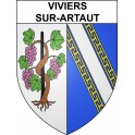 Stickers coat of arms Viviers-sur-Artaut adhesive sticker
