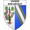 Viviers-sur-Artaut 10 ville sticker blason écusson autocollant adhésif