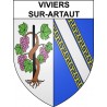 Viviers-sur-Artaut Sticker wappen, gelsenkirchen, augsburg, klebender aufkleber