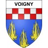 Pegatinas escudo de armas de Voigny adhesivo de la etiqueta engomada