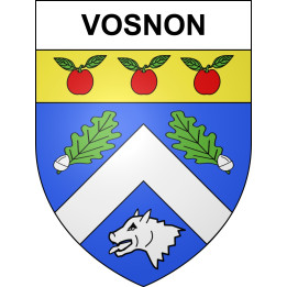 Vosnon 10 ville sticker blason écusson autocollant adhésif
