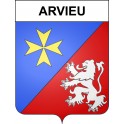 Stickers coat of arms Arvieu adhesive sticker