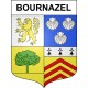 Pegatinas escudo de armas de Bournazel adhesivo de la etiqueta engomada