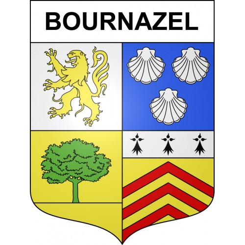 Stickers coat of arms Bournazel adhesive sticker
