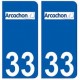 33 arcachon ville logo sticker autocollant plaque