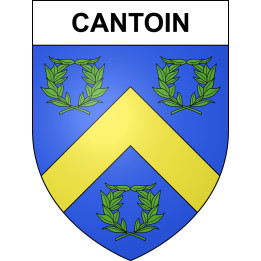 Pegatinas escudo de armas de Cantoin adhesivo de la etiqueta engomada
