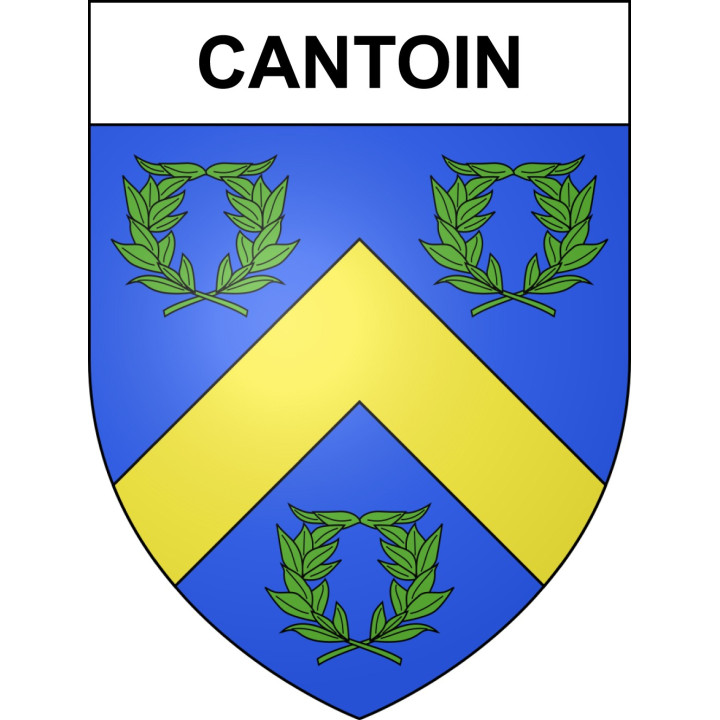 Pegatinas escudo de armas de Cantoin adhesivo de la etiqueta engomada