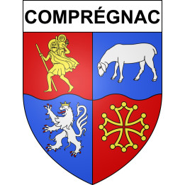 Stickers coat of arms Comprégnac adhesive sticker