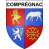 Comprégnac Sticker wappen, gelsenkirchen, augsburg, klebender aufkleber