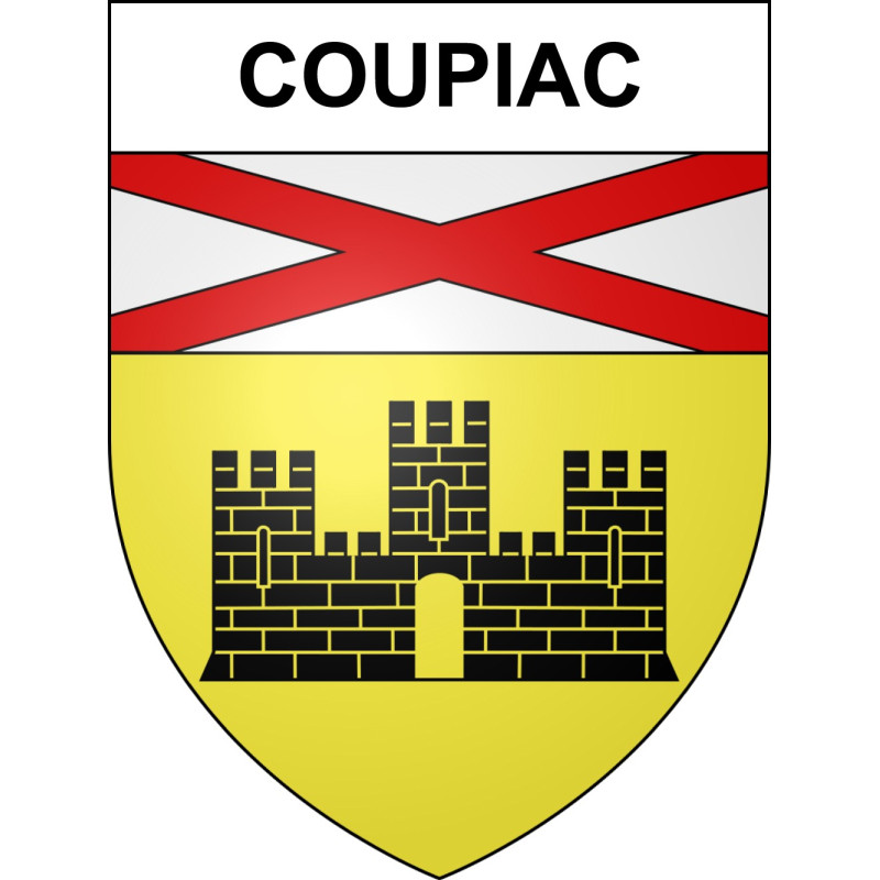 Coupiac Sticker wappen, gelsenkirchen, augsburg, klebender aufkleber