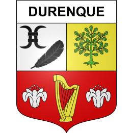 Pegatinas escudo de armas de Durenque adhesivo de la etiqueta engomada