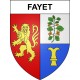 Fayet 12 ville sticker blason écusson autocollant adhésif