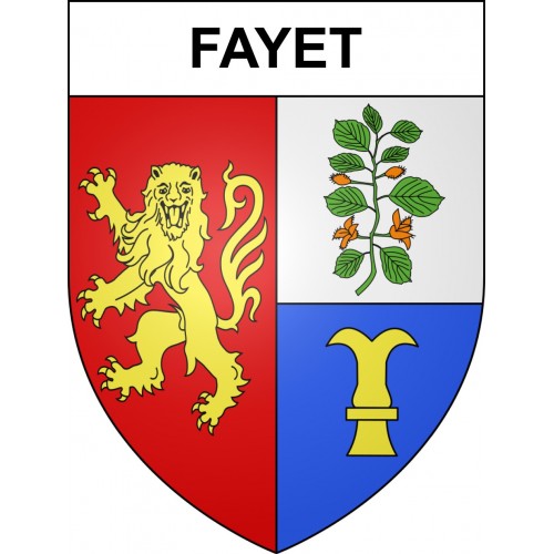 Pegatinas escudo de armas de Fayet adhesivo de la etiqueta engomada