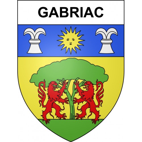 Gabriac 12 ville sticker blason écusson autocollant adhésif