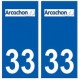 33 arcachon ville logo sticker autocollant plaque
