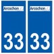 33 arcachon ville logo sticker autocollant plaque
