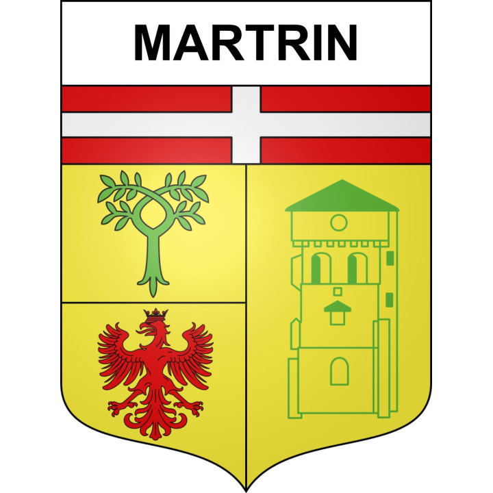 Pegatinas escudo de armas de Martrin adhesivo de la etiqueta engomada