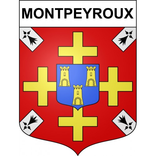 Montpeyroux Sticker wappen, gelsenkirchen, augsburg, klebender aufkleber