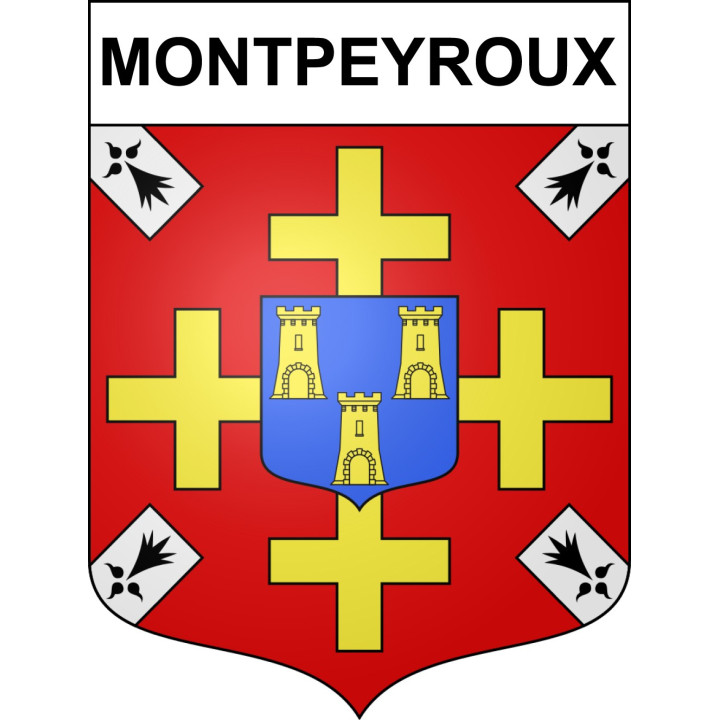 Montpeyroux 12 ville sticker blason écusson autocollant adhésif