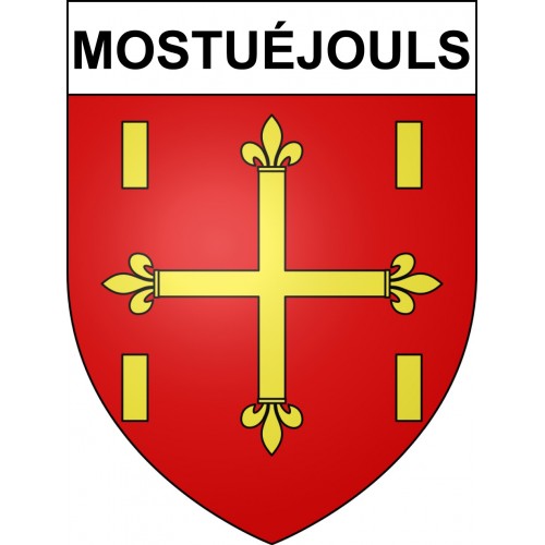 Mostuéjouls 12 ville sticker blason écusson autocollant adhésif