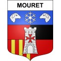 Pegatinas escudo de armas de Mouret adhesivo de la etiqueta engomada
