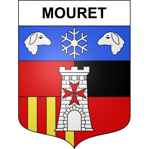 Mouret 12 ville sticker blason écusson autocollant adhésif