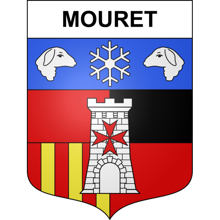 Stickers coat of arms Mouret adhesive sticker
