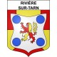 Rivière-sur-Tarn 12 ville sticker blason écusson autocollant adhésif